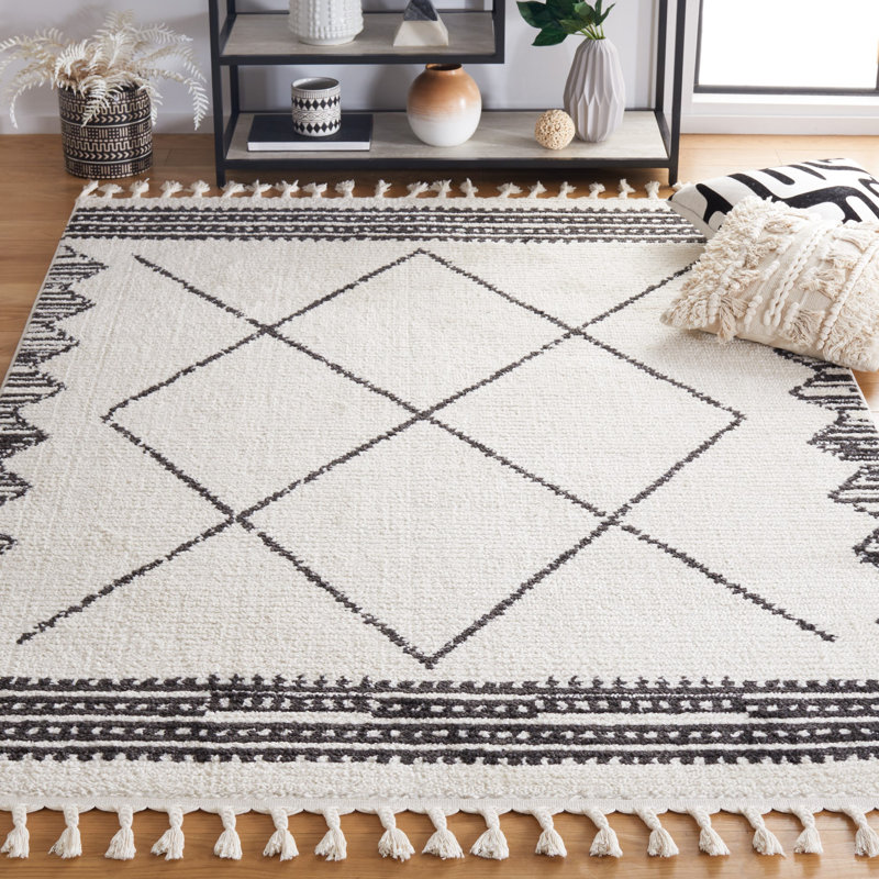 Baar Tassel Performance Abstract Rug, Rectangle 9' x 12'