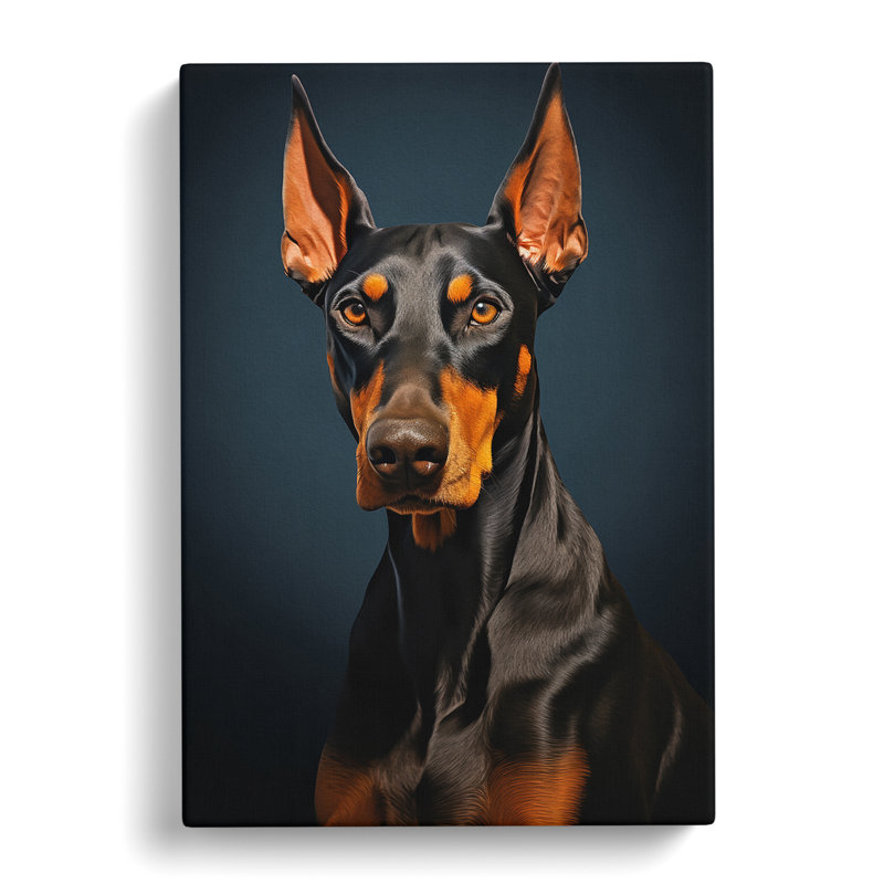 Doberman Informel - Wrapped Canvas, 60cm H x 40cm W x 3cm D