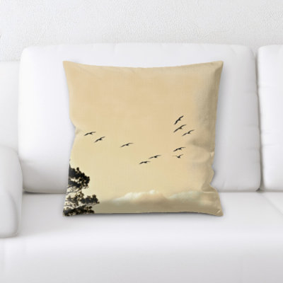Coussin décoratif oiseau Chagoya