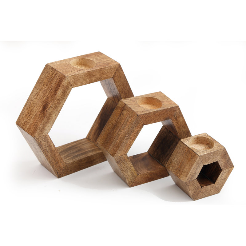 Wood Tabletop Tealight Holder