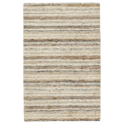 Hatha Striped Area Rug in Cream