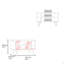 Table basse, 4 tablettes, 4 pieds