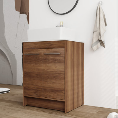 Kashmera 23.94'' Single Bathroom Vanity with Stone Top