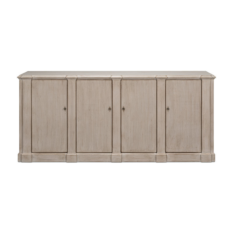 Villefranche Solid Wood Sideboard, Stone Gray