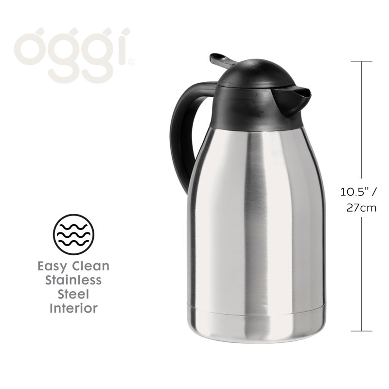 Carafe en acier inoxydable Oggi Brew Catalina (2 Lt, 68 oz)