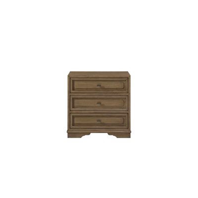3-Drawer Nightstand - Almond