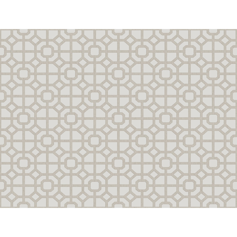 Laughlin Geometric Lattice 10.05M X 53Cm Matte Wallpaper Roll, Beige
