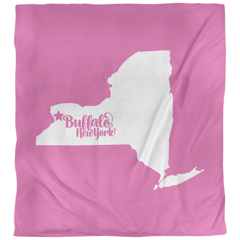 Housse de couette buffalo new york, Rose, Microfibre