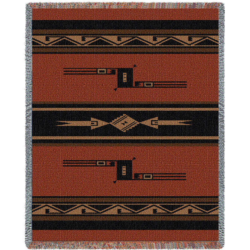 Southwest Native American Inspired Cotton Woven Blanket