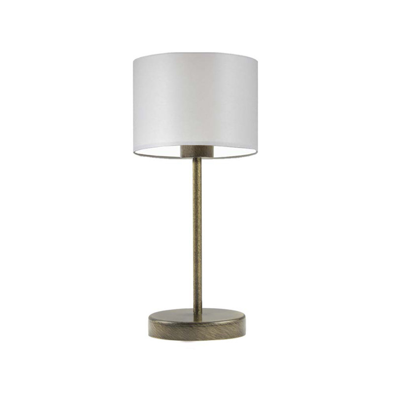 Arseny Metal Table Lamp, Antique Gold, Light Grey