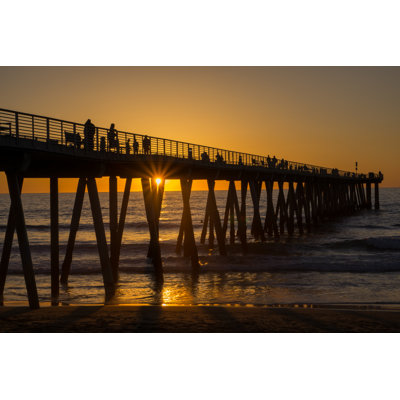 Manasseh Sunset At Hermosa Beach by Sparty1711 - Wrapped Canvas Print
