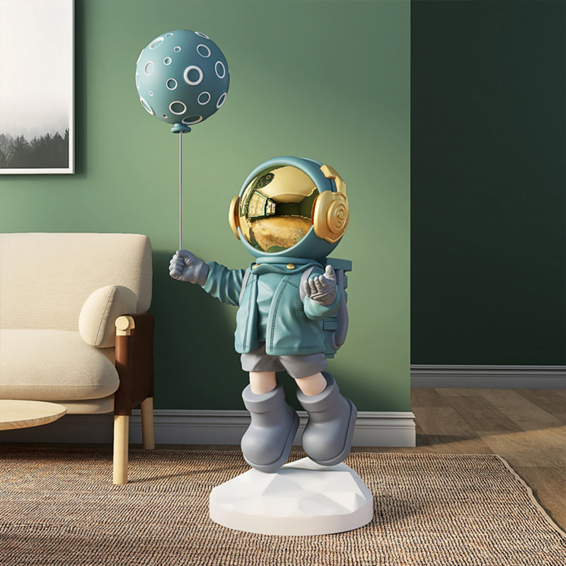 Figurine d'astronaute ballon 43,31 ", Or / gris / blanc / bleu