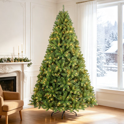 Pre-Lit Green Spruce Christmas Tree