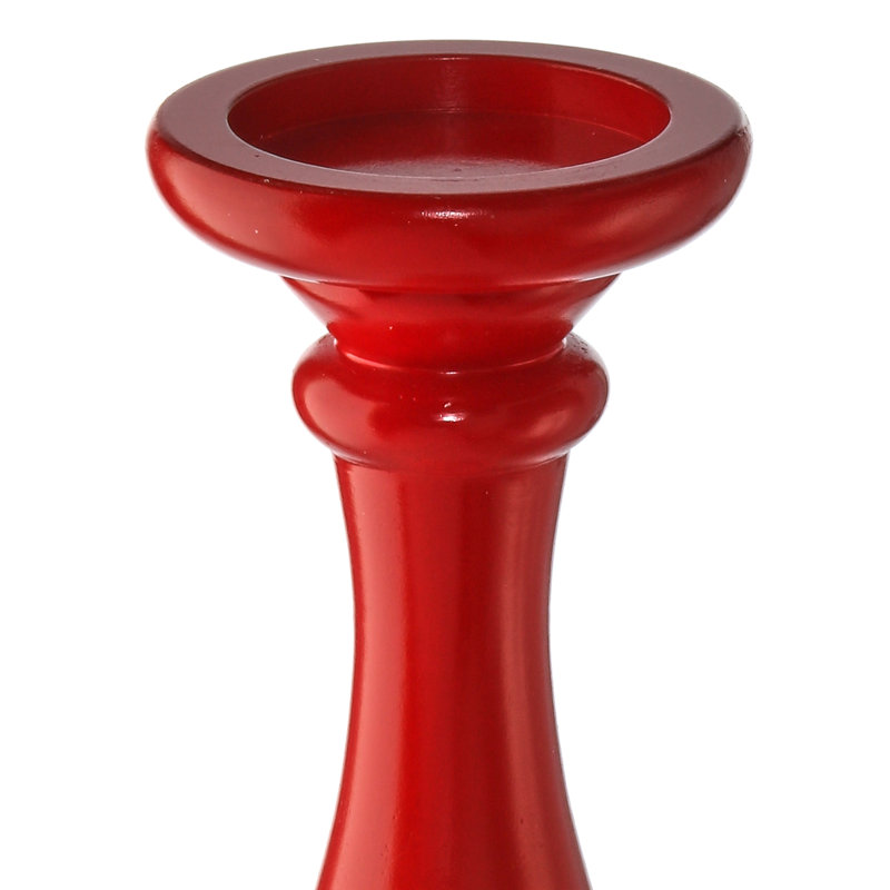 Wood Spindle Stand, Red, 24.5" H x 5" W x 3.5" D