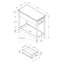 Table d'appoint, 2 niveaux, table de bout, table de bout, étroite, table de chevet, chambre à coucher, tiroir de rangement, lampe, placage brun, transitionnel