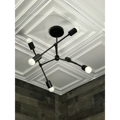 Lustre linéaire spoutnik moderne à 6 lumières Mylène