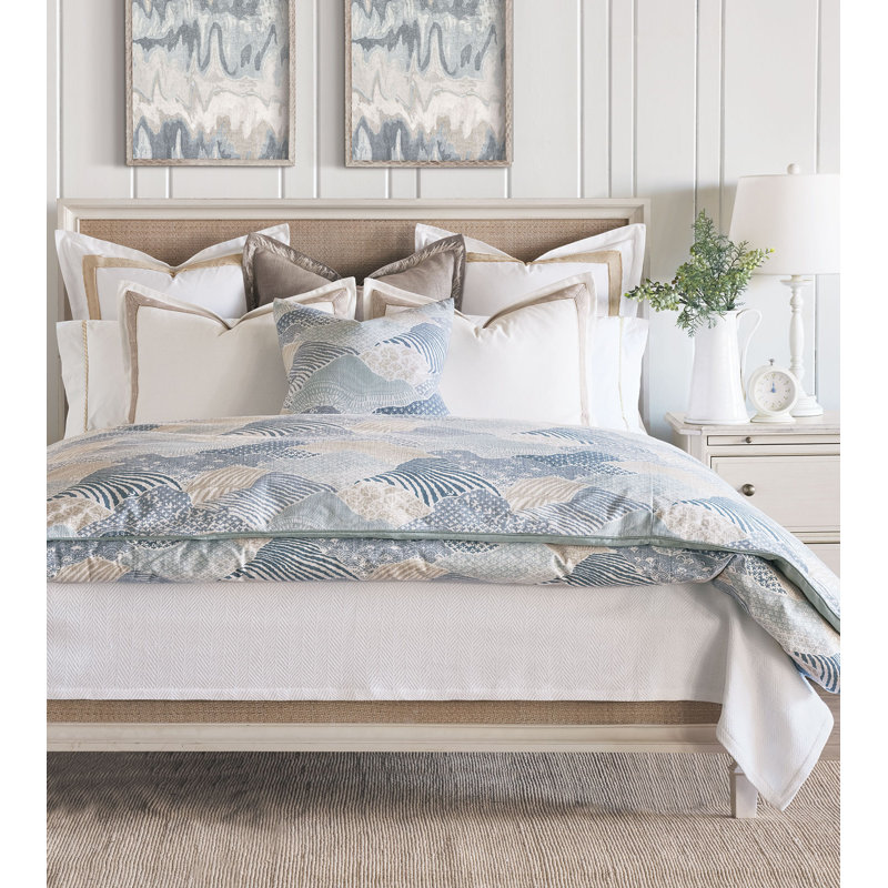 Brentwood Chic Oceanic 100% Cotton Euro Sham with Jute-Trim