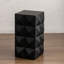 Grande table d'appoint de 23,21 po de style rétro, en bois noir, avec motif en sapin et hauteur-616361012