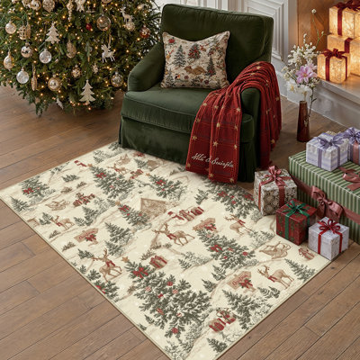 Tapis décoratif Softra motif sapin de Noël