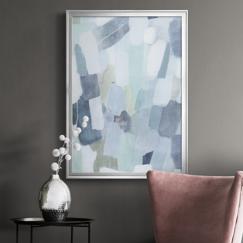 Toile encadrée de qualité supérieure «Dusky Gale I» - prête à être accrochée, Argent, H 36,5 po x l 26,5 po x P 1 po