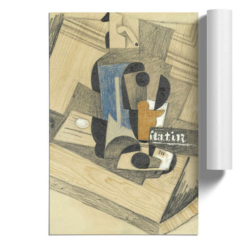 Siphon And Glass by Juan Gris - No Frame Painting, 59cm H x 42cm W x 0.1cm D