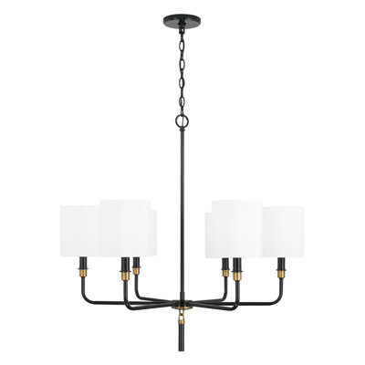 Clearlake 6 - Light Dimmable Wagon Wheel Chandelier
