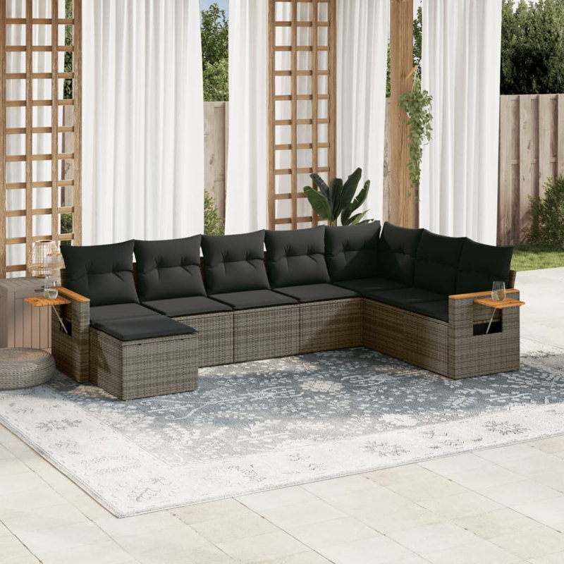 Ensemble de canapé de jardin Vidaxl PE