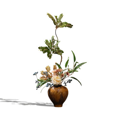 Arrangement floral de vase en céramique Zen Wabi Sabi