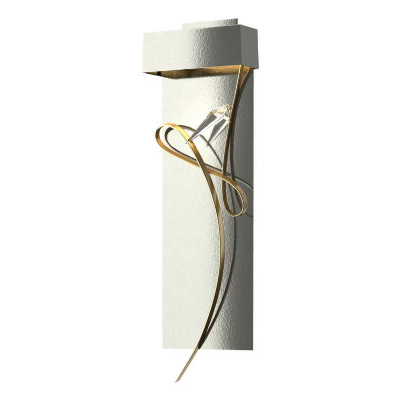 Rhapsody 1-Light LED Flush Mounted Sconce, Sterling, Modern Brass