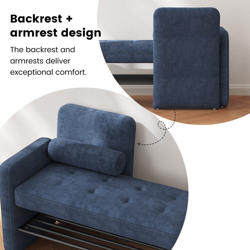 Polyester Upholstered Storage Bench