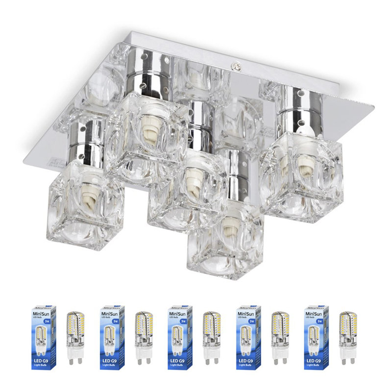 Monstair Glass Semi Flush Mount