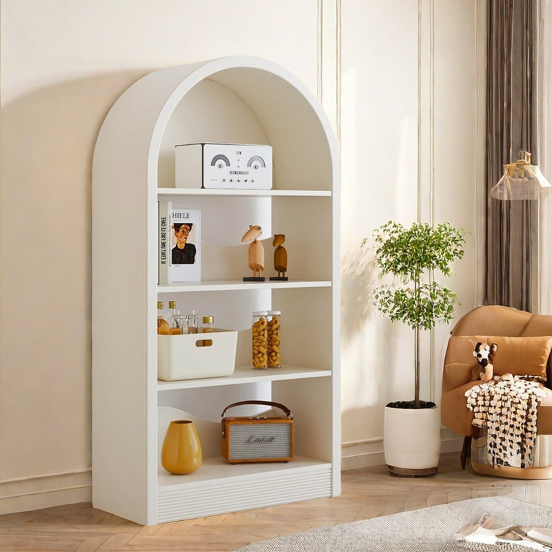 Bibliothèque moderne simple en bois manufacturé, (4 tablettes) H 59 po x l 31,4 po x P 14,2 po
