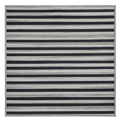  Tapis gris clair lavable à rayures gris foncé
