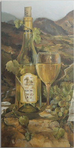 « tuscan valley white » par marilyn hageman, reproduction d’art, H 38 po x l 23 po x P 1 po, Cadre blanc