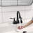 2-Handle 4-Inch Matte Black Bathroom Faucet, Bathroom Vanity Sink Faucets With Pop-Up Drain And Supply Hoses