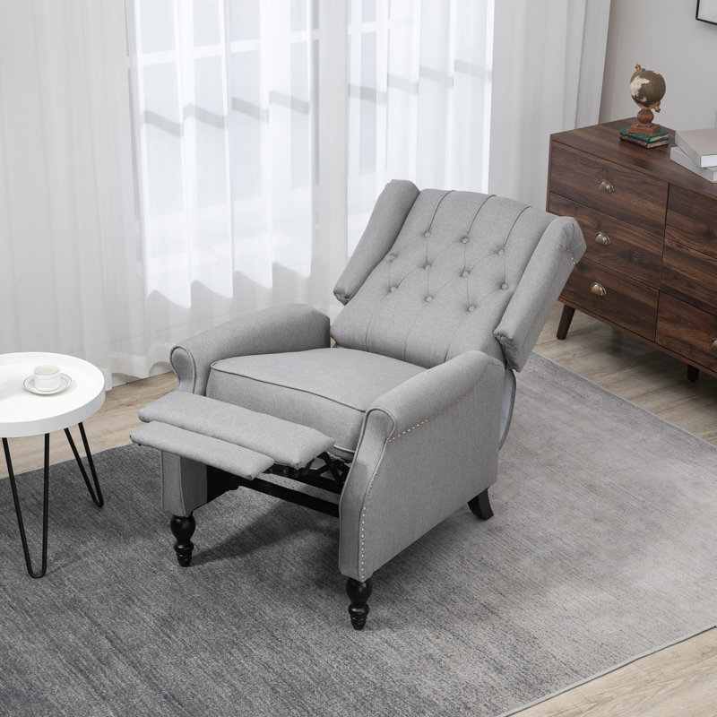 Fauteuil inclinable manuel standard Ashlye, Polyester gris clair