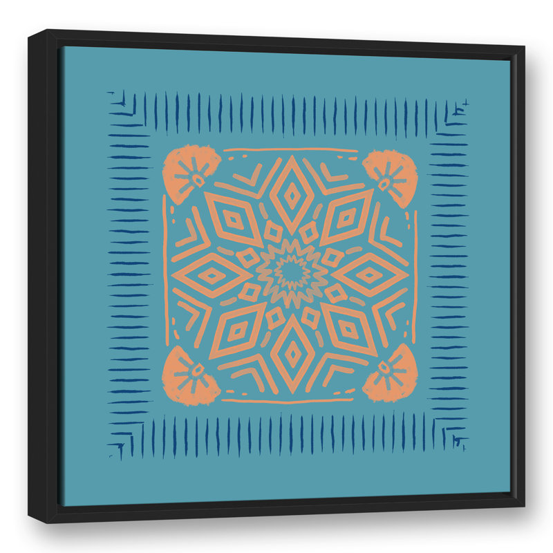 Bandana bohème vif, H 25,75 po x l 25,75 po x P 1,75 po
