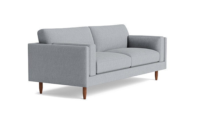 Skinny Fat Sofa ("85"), Performance Weave - Zinc