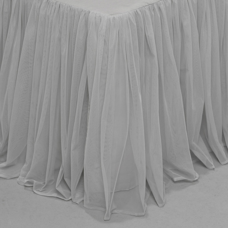 Whisper Tailored Bed Skirt, Queen, Gray