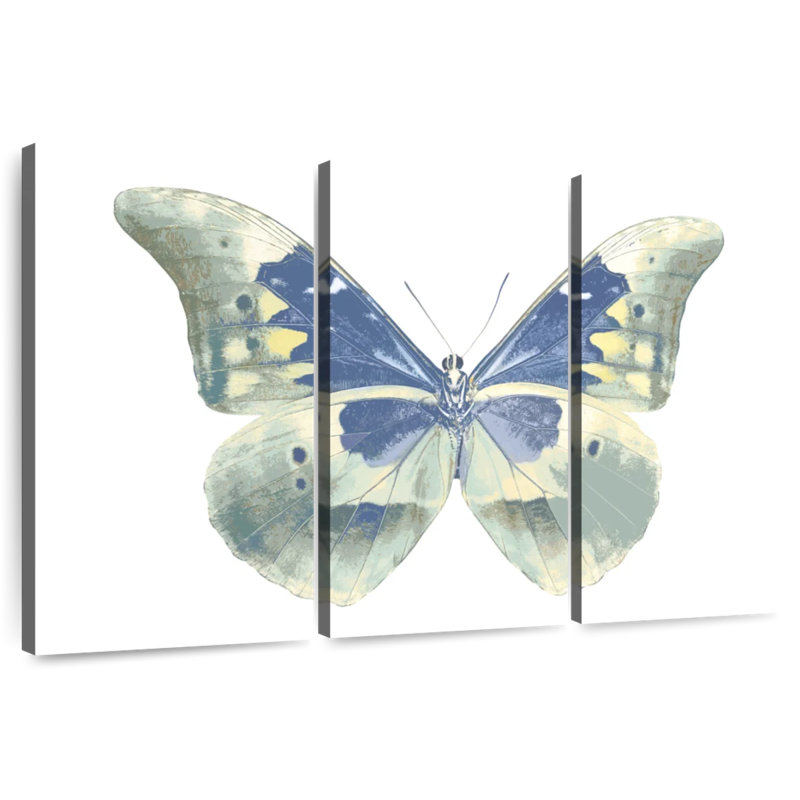 Brampt Butterfly In Indigo, 24" H x 38" W