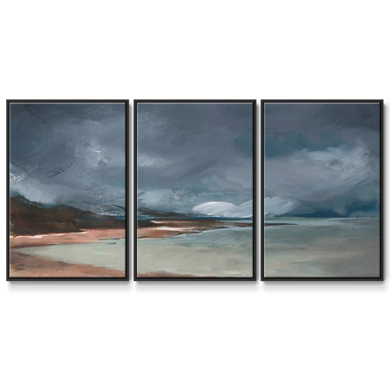 Sea Glass Storm III 3 pièces, H 40 po x l 78 po x P 2 po, Noir