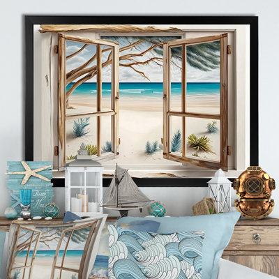 Fenêtre sur la plage I - impressions sur toile Coastal Beach