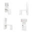 Bureau en L 55 po + rehausse - 4 armoires, tiroir, tablettes ouvertes, 77 po de hauteur, conception d'angle 2-en-1, 132 lb, centre de commande de bureau à domicile-8422219-8422220