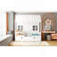 Lit simple en bois avec lit gigogne simple, lit de jour en bois, blanc