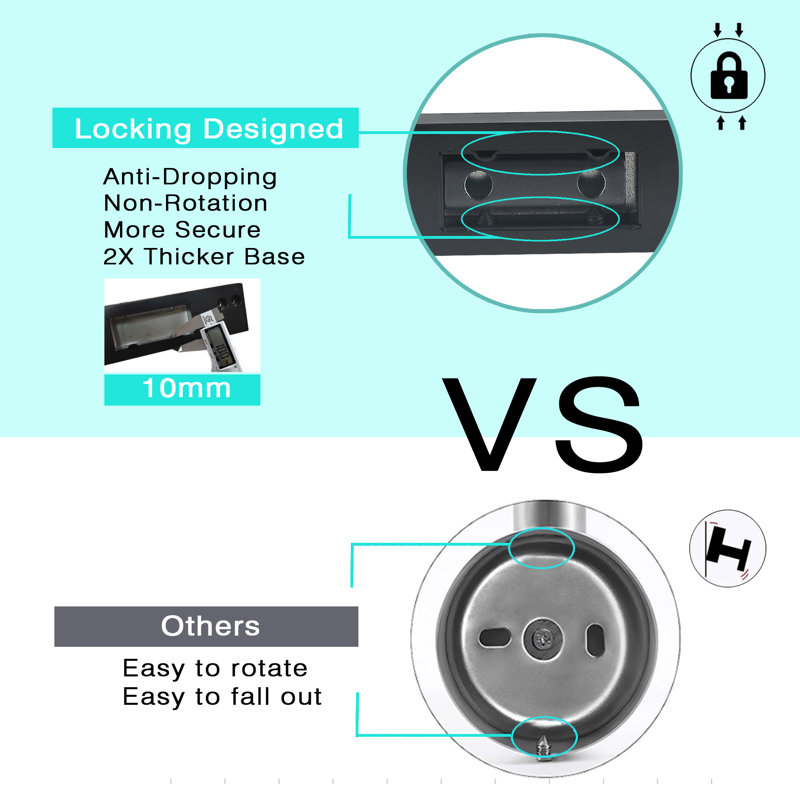 Matte Black Stainless Steel Double Robe and Towel Hook Set