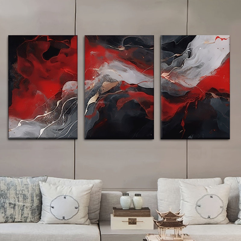 Impression sur toile 3 pièces Luxury Red Luxury, 36 * 24 pouces 3 pièces