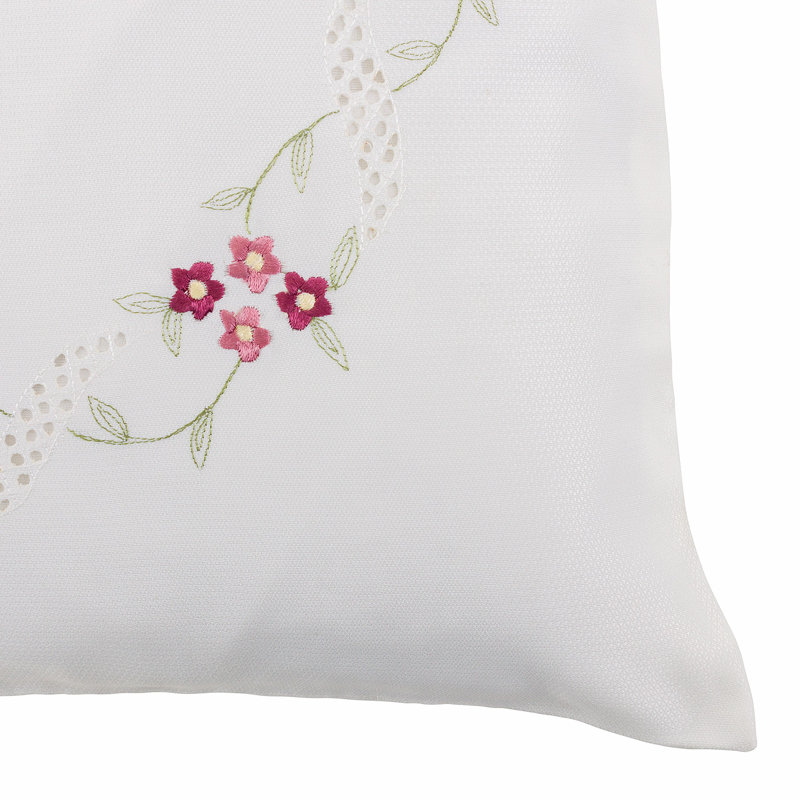 Floral Square Throw Pillow Cover, Pink