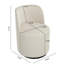 Fauteuil d'appoint pivotant en lin, tabouret de meuble-lavabo rond à dossier courbé, fauteuil d'appoint rembourré confortable pour coin-salon de chambre à coucher-132380248