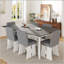 Ensemble de table de salle à manger moderne 7 pièces avec 6 chaises rembourrées-1577872549-1577872550-1577872548