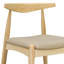 [Vidéo] Ensemble de 2 chaises de salle à manger en bois d'hévéa, dossier ergonomique et revêtement en similicuir, naturel et gris clair